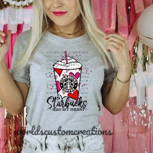 Coffee has my heart Valentines day tee